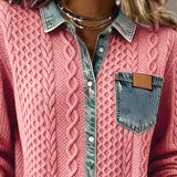 Blusa Slim Fit da Donna – Con Bottoni, Adatta per Uso Casual e Lavorativo