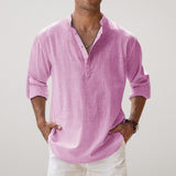 Varel | Camicia Henley in cotone effetto lino
