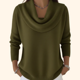 Maria™ | Maglione con collo drappeggiato