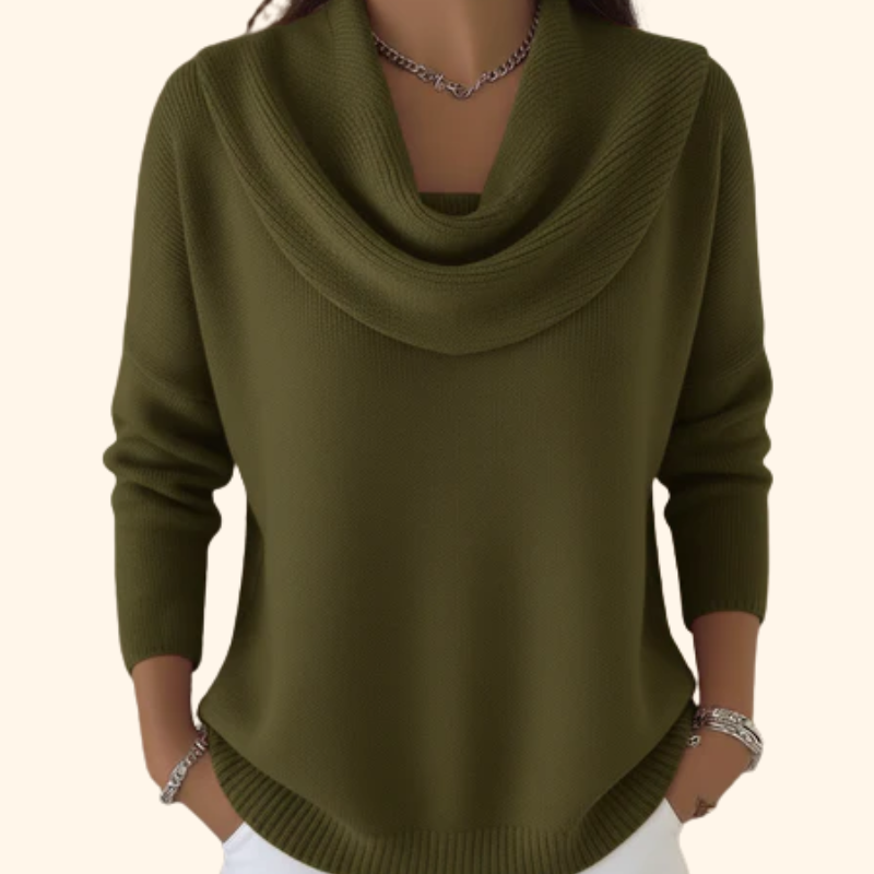 Maria™ | Maglione con collo drappeggiato