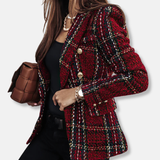 Donna - Blazer a quadri - stile doppiopetto