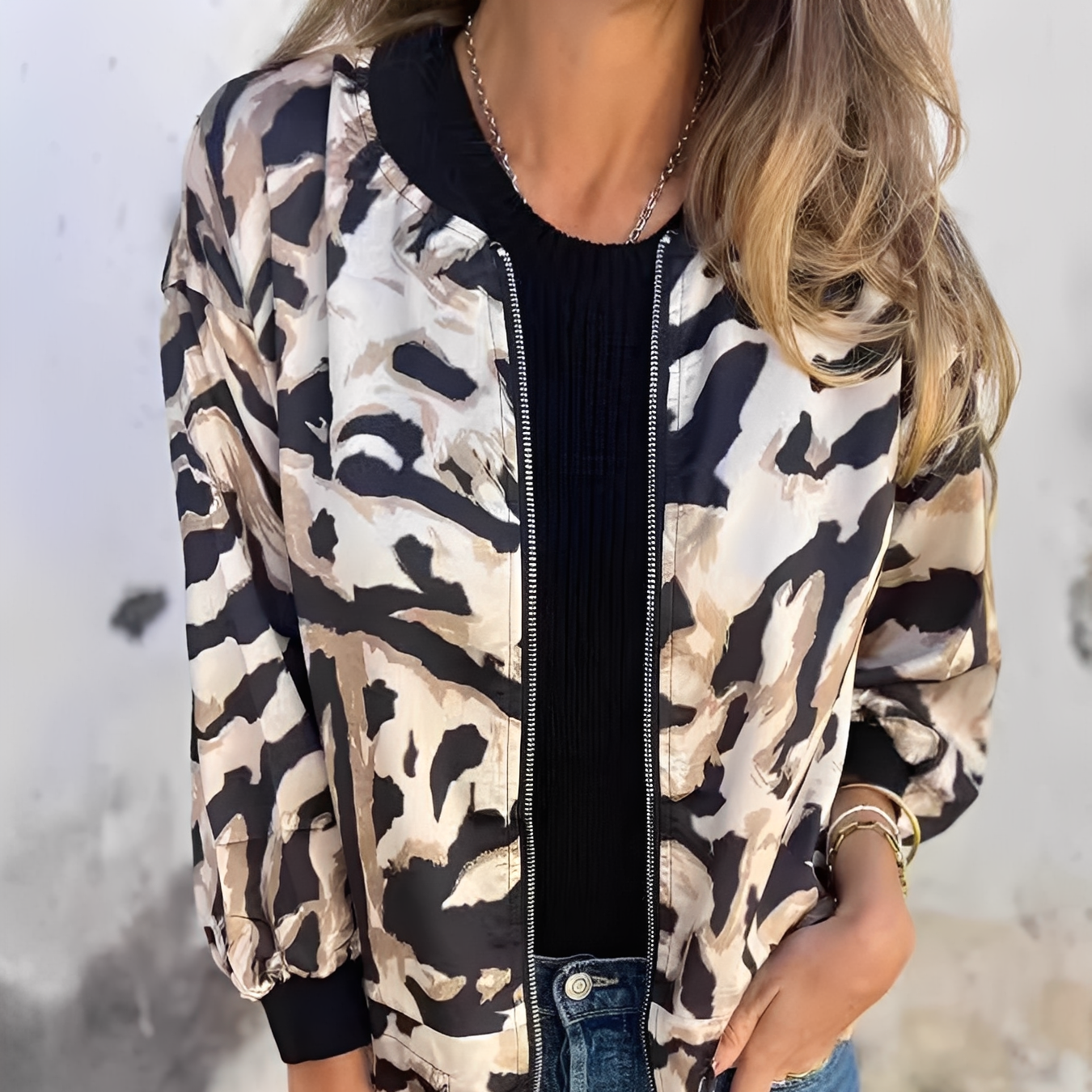 Donna - Giacca con zip morbida - Design di tendenza