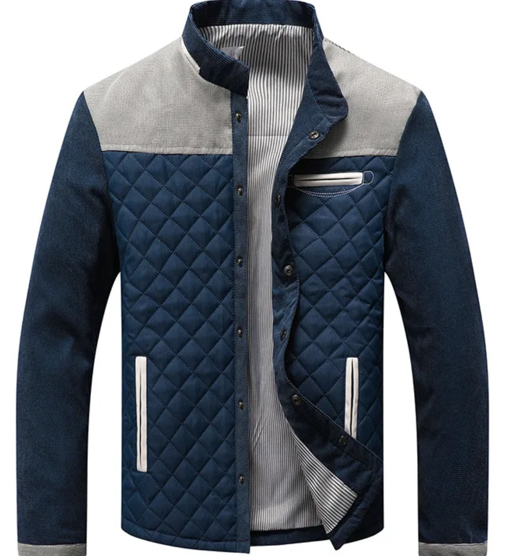 Elisa™ | Giacca in denim e camoscio con trapuntatura