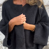 Cardigan aperto oversize premium da donna - Strato caldo e lussuoso