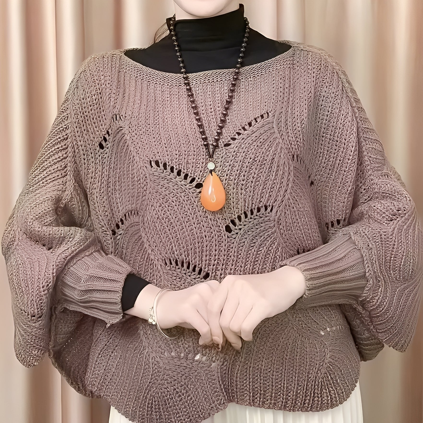 Donna - Maglia termica - Accogliente design a maniche larghe