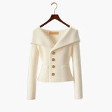 Gilet corto ed elegante a coste da donna - Comodo lavoro a maglia con bottoni