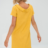Abito morbido in lino da donna con tasche – Vestito casual estivo fluido