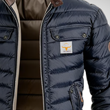 Livia™ | Piumino blu scuro con trapuntatura fine