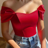 Blusa Donna Scollo Off-Shoulder – Casual per Primavera e Estate