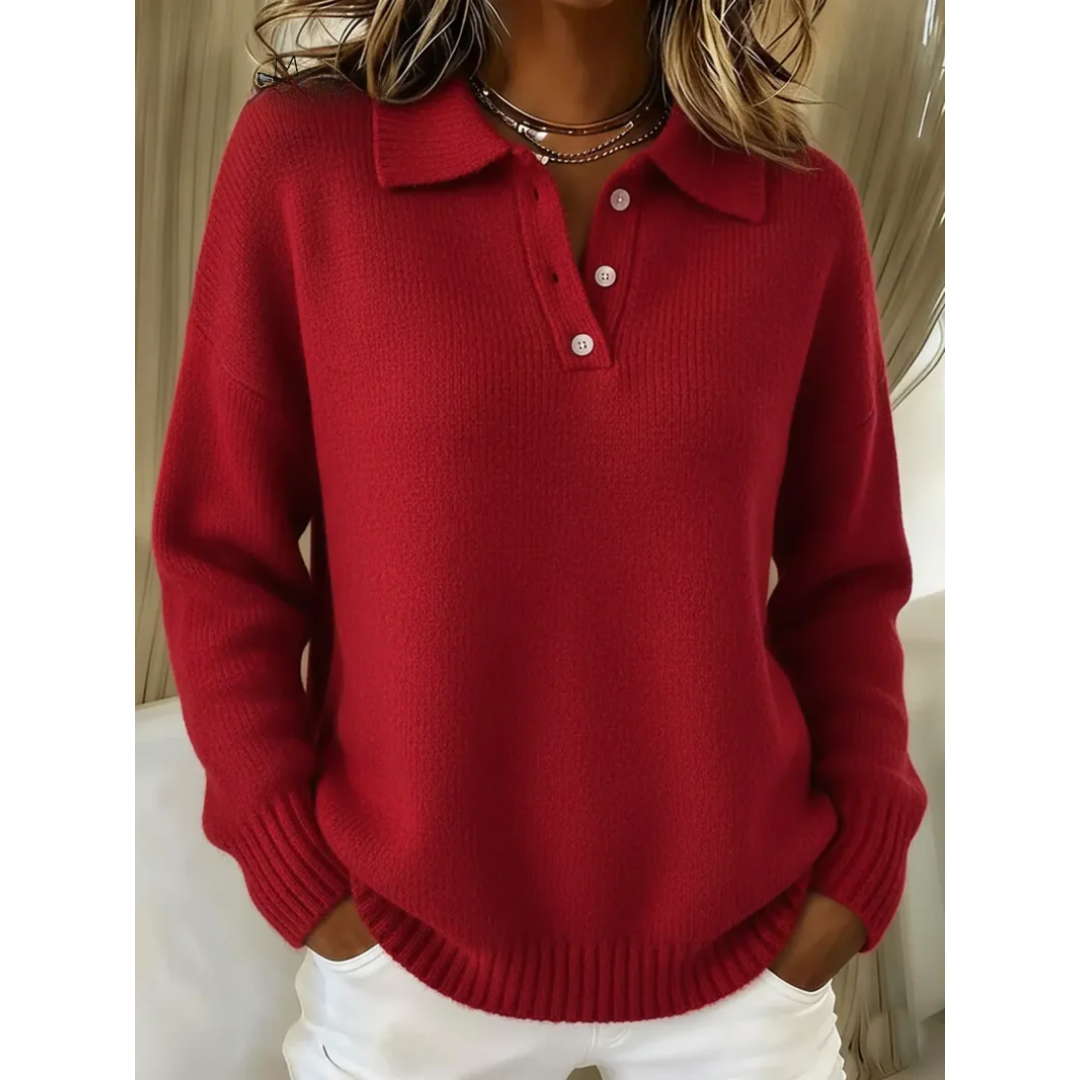 Marta™ | Maglione polo in maglia morbida