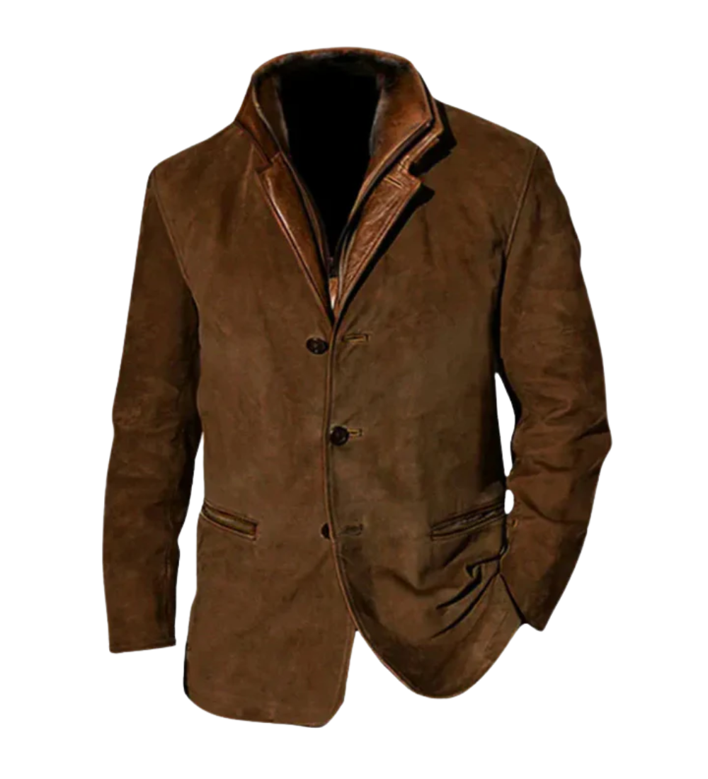 Elena™ | Giacca in cotone lavato con colletto scamosciato