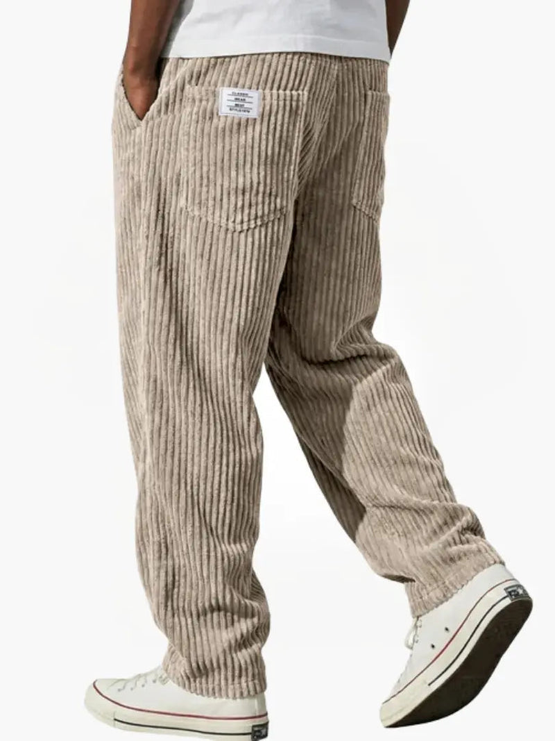 Varel | Pantaloni da uomo in velluto a coste con vita elasticizzata