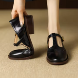Arianna™ | Mary Jane in pelle con cinturino a T