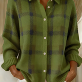 Claudia™ | Cardigan a quadri in maglia morbida