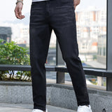 Jeans casual da uomo | Elasticizzati mediamente dal design classico | Pantaloni in denim