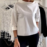 Top Slim Fit Donna – Adatto per Uso Quotidiano, Con Maniche Corte