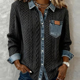 Blusa Slim Fit da Donna – Con Bottoni, Adatta per Uso Casual e Lavorativo