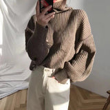 Varel | Pullover di lusso con collo alto e maniche a palloncino