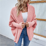 Gilet largo da donna in maglia