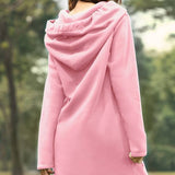 Donna - Felpa lunga con cappuccio - Morbida ed elegante