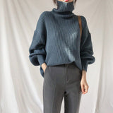 Varel | Pullover di lusso con collo alto e maniche a palloncino