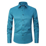 Camicia Slim Fit da Uomo – Antifreddo, Adatta per Lavoro e Uso Quotidiano