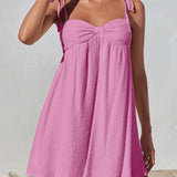 Elegante mini abito semplice da donna – Vestibilità comoda e alla moda