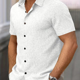 Varel | Camicia leggera a maniche corte in misto lino