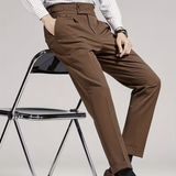 Pantaloni Slim Fit da Uomo – Alta Vita, Doppio Lato, Adatti per Lavoro e Occasioni Formali