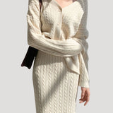 Donna - Set di maglieria - Gonna midi e cardigan