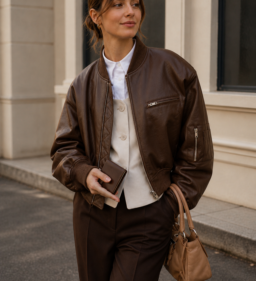 Donna - Bomber casual oversize - Vestibilità elegante