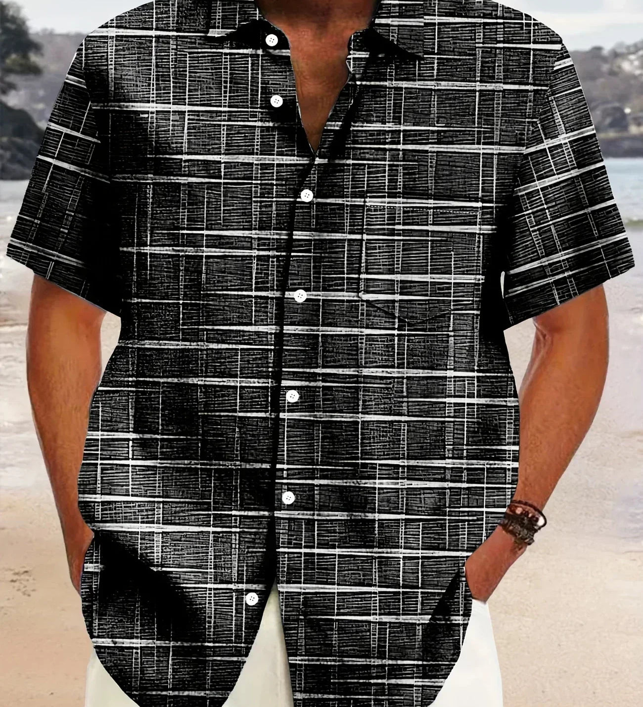 Varel | Camicia elegante a righe e quadri