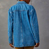 Donna - Elegante blazer in denim - Capispalla versatile e chic