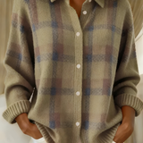 Ludovica™ | Cardigan a quadri in maglia morbida