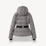 Donna - Giacca Puffer con cappuccio e cintura - Stile accogliente