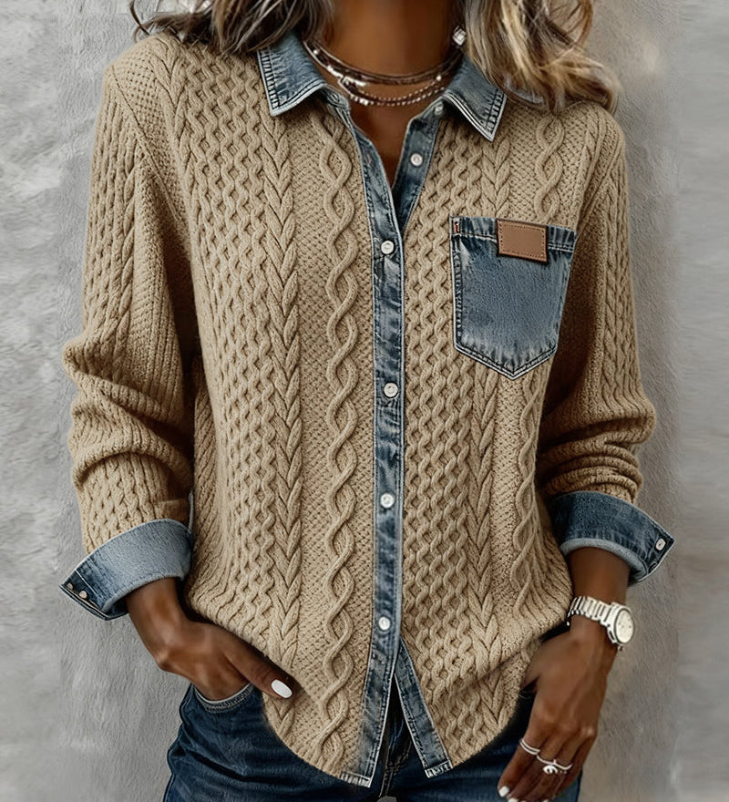 Blusa Slim Fit da Donna – Con Bottoni, Adatta per Uso Casual e Lavorativo