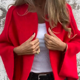Cardigan aperto oversize premium da donna - Strato caldo e lussuoso