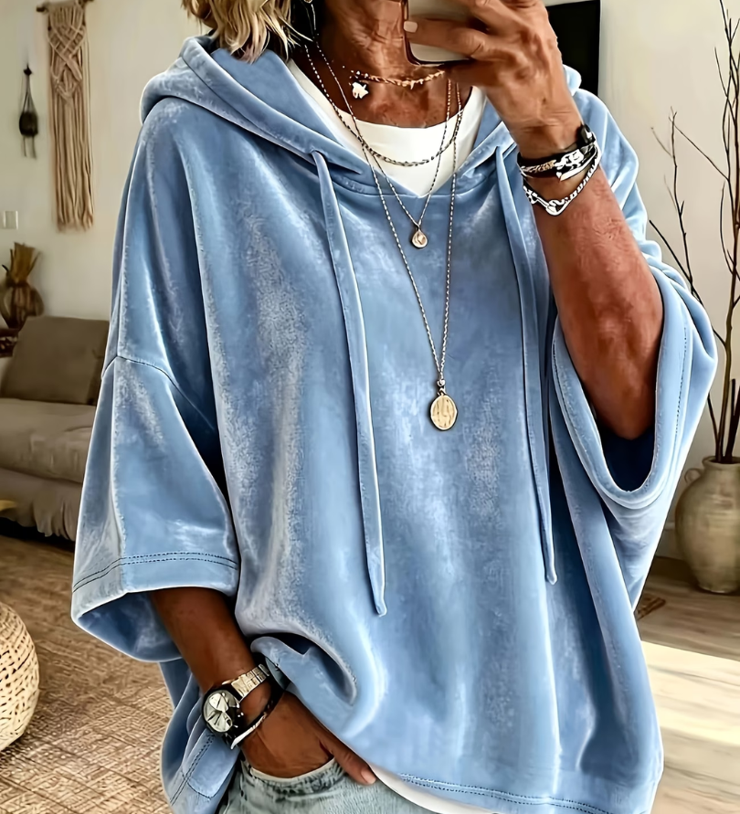 Emma™ | Felpa con cappuccio in velluto oversize
