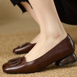 Serena™ | Ballerina pelle punta squadrata