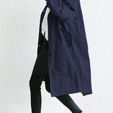 Trench Coat Slim Fit Donna – Impermeabile con Cappuccio, Adatto per Primavera e Autunno