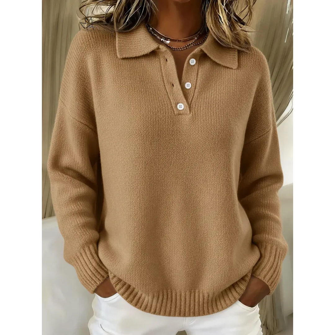 Marta™ | Maglione polo in maglia morbida