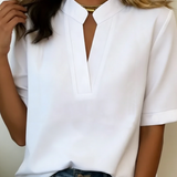 Arianna™ | Blusa con scollo a V e dettagli dorati