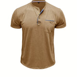 Varel | T-shirt elegante con scollo rotondo e tasca