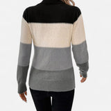 Valmonti | Maglione a righe da donna con scollo tondo in maglia