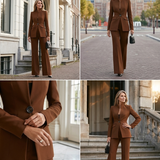Completo Donna Scolpito – Adatto per Lavoro e Occasioni Formali, Con Bottoni e Zip