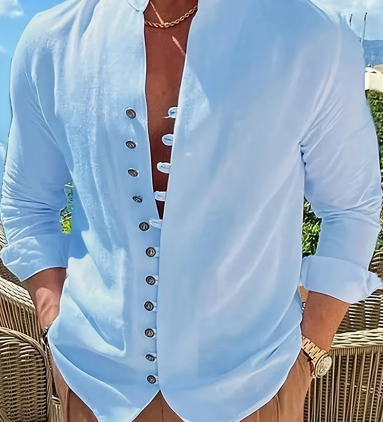 Varel | Camicia leggera in cotone a maniche lunghe