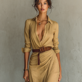 Abito chemisier lungo da donna – Linea fluida ed elegante per l’estate