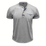 Varel | T-shirt elegante con colletto rotondo e tasca