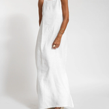 Vestito maxi da donna con scollo all’americana – stile casual chic
