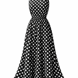 Abito da donna a pois – Taglio femminile e stile rétro chic